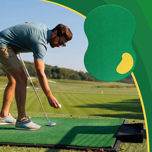 Vista 6 de 5 piezas de centros de mesa de golf de 14 x 11 pulgadas, centros de mesa de fiesta de golf, decoración de fieltro verde para suministros de fiesta
