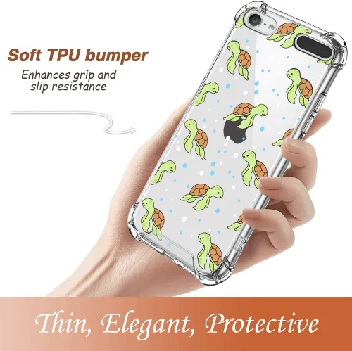 Vista 5 de ZIYE Funda protectora transparente compatible con iPod Touch 7ª generación, iPod Touch 6 5, funda protectora a prueba de golpes para iPod Touch