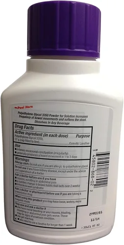 Vista 2 de Perrigo Polietilenglicol 3350 polvo de 8.3 onzas (238gm) (en comparación con Miralax)