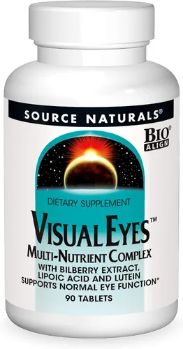 Vista 7 de Source Naturals Visual Eyes Suplemento dietético – Complejo multivitamínico con extracto de arándano, ácido lipoico y luteína – 30 tabletas