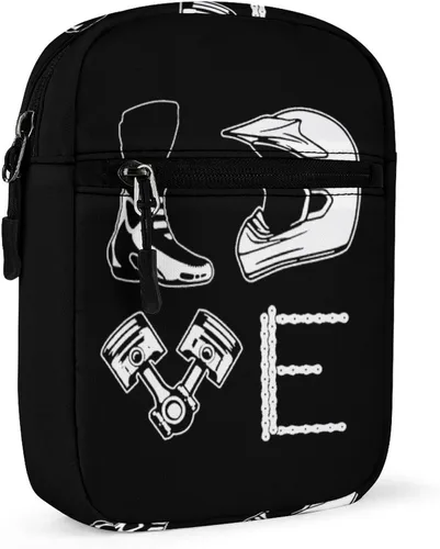 Vista 2 de Motocross Love Small Crossbody Bag Mini Shoulder Bag for Men Adjustable Satchel Bag Messenger Bag