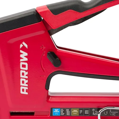 Vista 10 de Arrow T50RED2 - Pistola de grapas manual 2 en 1 y clavadora de clavos para tapicería, marco, aislamiento, manualidades y muebles, rojo