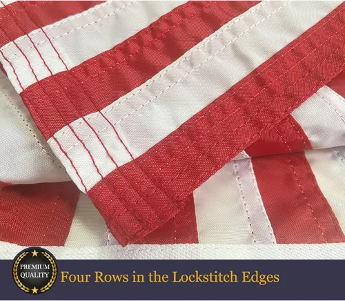 Vista 5 de Homissor Bandera de barco de bandera de yate de Estados Unidos, 12 x 18 pulgadas, banderas náuticas bordadas con ancla y estrellas de alta