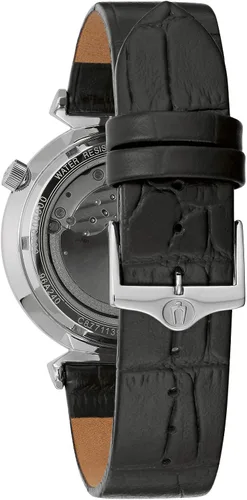 Vista 3 de Bulova Reloj clásico Regatta Slim automático con correa de cuero para hombre