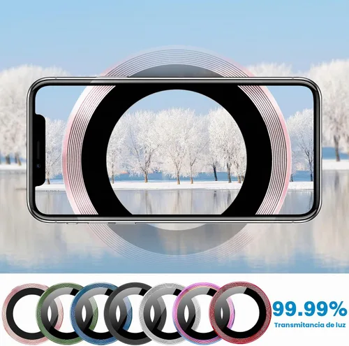 Vista 5 de Protector de Lente de Cámara para iPhone 13 Mini/iPhone 13, Vidrio Templado 9H Anti-Rayones Protector de Pantalla de Cámara de Metal a Prueba
