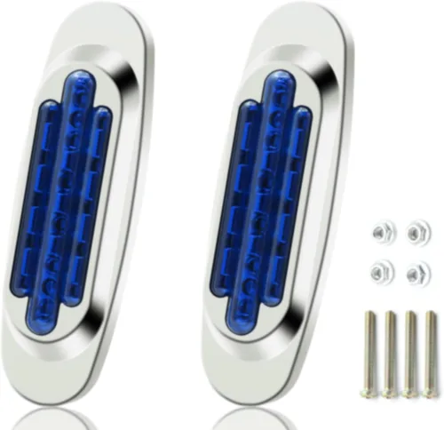 Vista 8 de 2 luces LED de marcador de remolque, luz de espacio para montaje en superficie, 5.9 pulgadas, impermeable, sellada, indicadores de marcador lateral