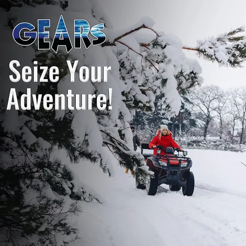 Vista 6 de GEARS Bolsa grande para manillar para motos de nieve, trineo, cuatrimoto, bolsa de almacenamiento para transporte diario, soporte resistente al agua