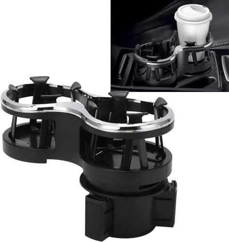 Vista 2 de Organizador de bebidas 2 en 1 Plug and Play, universal, grueso, multifunción, extensor de portavasos para latas de té con leche, cenicero