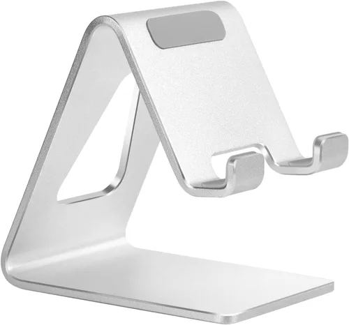 Vista 8 de Aoviho Soporte de teléfono celular para escritorio, soporte de teléfono de Negro