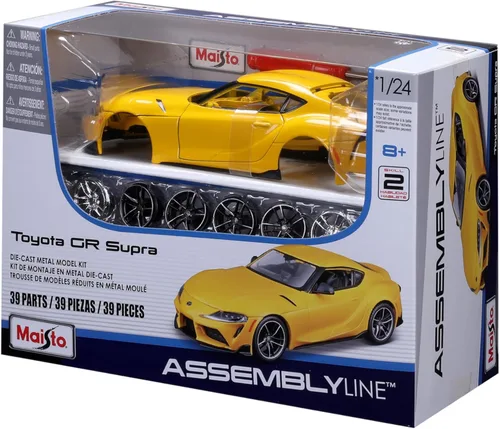 Vista 9 de Maisto 1:24 Línea de montaje 2022 Toyota Supra GR, Amarillo Metálico