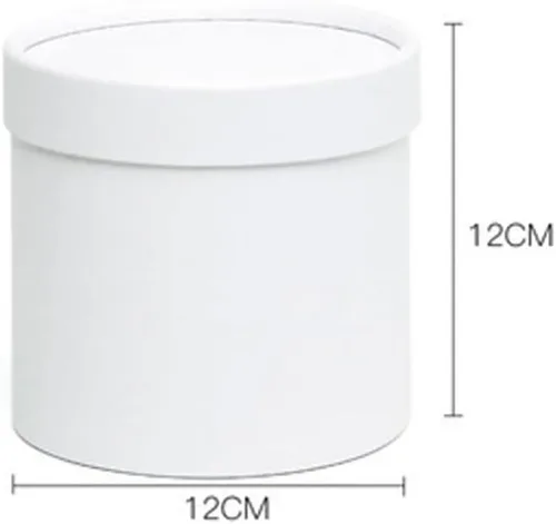 Vista 2 de Caja de flores de rosa de caramelo redondo portátil Caja de cartón de flores de almacenamiento de cubo de abrazo pequeño Caja de cartón de flores