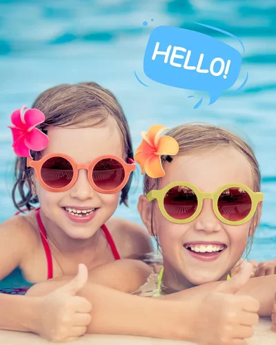 Vista 6 de Flutesan 24 pares de lentes de sol redondos para niños, lindos lentes de sol circulares retro para niños y niñas, niños pequeños al aire libre UV