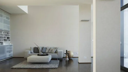 Vista 4 de CONCORD WALLCOVERINGS ™ Papel tapiz moderno con textura lisa, pared decorativa de vinilo, crema, gris, 21 pulgadas x 33 pies (57 pies cuadrados)