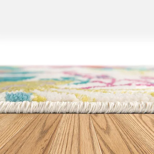 Vista 4 de Unique Loom Azalea Collection - Alfombra de área Indica (2 pies x 3 pies 1 pulgada, rectangular, marfil y gris)