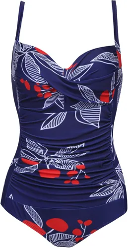 Vista 4 de Ekouaer Traje de baño de una pieza para mujer, con control de abdomen, estilo vintage, retro, push up