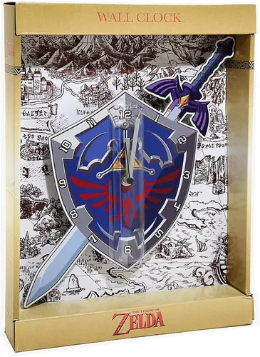 Vista 2 de Nintendo Legend of Zelda Link - Reloj de pared con escudo y espada