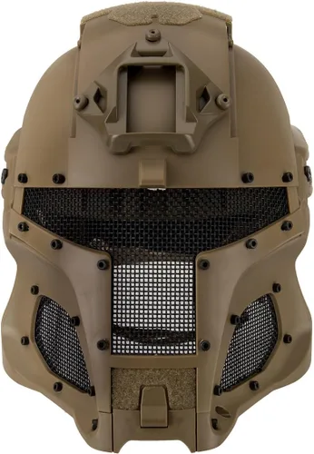 Vista 2 de AMA Interstellar Battle Trooper Full Face Airsoft Helmet with Exchangeable Lens