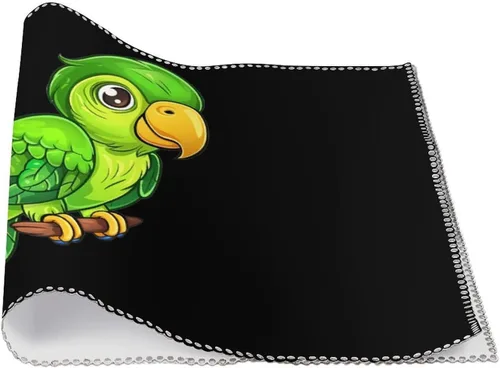 Vista 3 de Green Parrot Placemats Set of 6 Resistant Table Mats Washable Place Mats for Dinner Party Table Decoration
