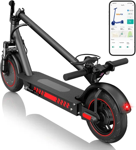 Vista 10 de ApexSurge Electric Scooter for Adults, 10" Tires, 350W Powerful Motor and Max 22/31 Miles Long Range, Top Speed 19Mph, Dual Brake Stystem E Rosa