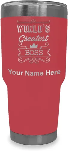 Vista 38 de LaserGram Vaso aislado al vacío de 20 onzas, con grabado personalizado incluido (negro)
