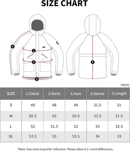 Vista 7 de Actleis Chaqueta de snowboard impermeable para hombre, abrigo de nieve cálido a prueba de viento con capucha