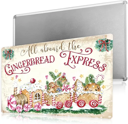 Vista 10 de Adornos de Navidad rosados, decoración del hogar, lindo gato, mamá, regalos para mujeres, letrero de hojalata de 8 x 12 pulgadas