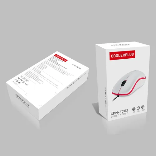 Vista 5 de COOLERPLUS FC112 - Mouse óptico USB con cable para computadora con fácil clic para oficina y hogar, 1000 DPI, premium y portátil, compatible con PC