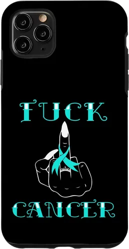Vista 13 de Fuck Cancer Tattoos Survivor Teal Ribbon Ovarian Cancer Case for iPhone 16