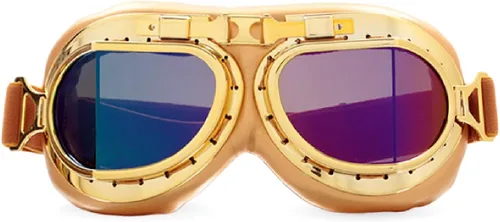 Vista 50 de CRG Sports Gafas de motocicleta estilo aviador, piloto, crucero, scooter, gafas de motocross para hombre, mujer, adulto