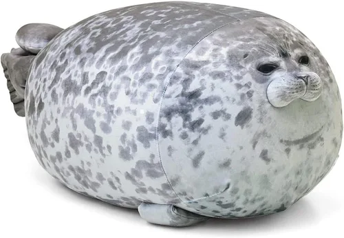 Vista 10 de Pineapple Almohada de Peluche de Foca, Peluche Gigante de Animal de Peluche, Juguetes de Peluche Suaves de Foca de Peluche, Peluches Lindos Jumbo