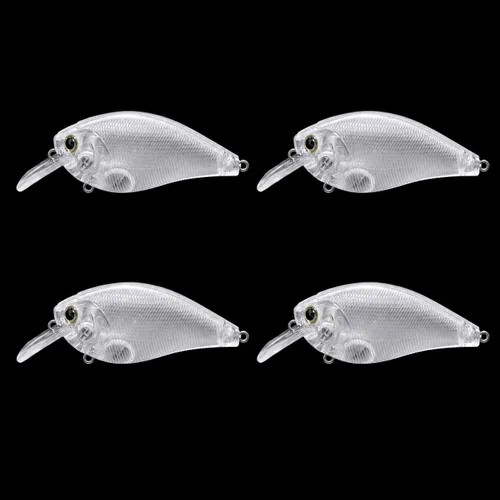 Vista 13 de 10 Señuelo en Blanco sin Pintar Minnow Crankbait de Agua Superior sin Labios Jerkbait Señuelos de Pesca