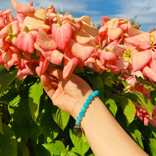 Vista 5 de Regalos para amigas para mujeres, pulsera de piedra natural, pulseras de amistad para mujeres, idea de regalo inspiradora para compañeras
