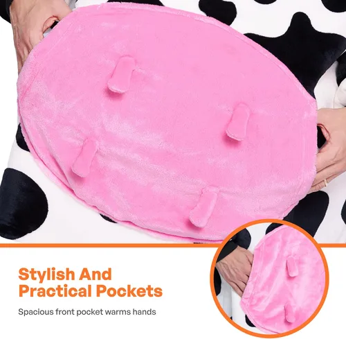 Vista 5 de Giggling Getup Manta Vestible con Capucha para Mujeres y Hombres Manta con Capucha Vestible de Forro Polar Sherpa Sudadera Manta Vestible Sherpa