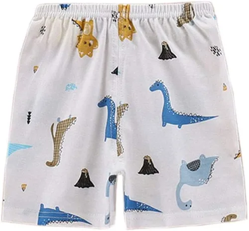 Vista 8 de Pantalones cortos de algodón con cintura elástica para niños pequeños, ropa de verano