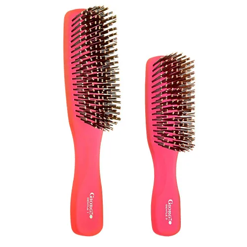 Vista 12 de Giorgio Gentle Blue Neon - Cepillo para el cabello de tamaño completo, 7.75 pulgadas, hombres, mujeres y niños, cepillo desenredante, masajeador