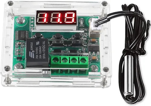 Vista 6 de W1209 DC 12V Tablero de controlador de temperatura digital azul pantalla digital termostato -58.0-230.0 °F Interruptor electrónico de control