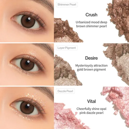 Vista 8 de UNLEASHIA Glitterpedia Paleta de sombras de ojos NO1 – Paleta de sombras de ojos brillantes con texturas versátiles con purpurina – Paleta