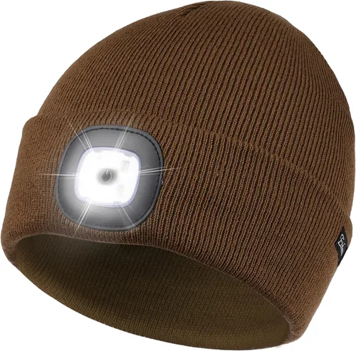 Vista 43 de Etsfmoa Gorro unisex con la luz, regalos para hombres, papá, padre, gorras recargables por USB