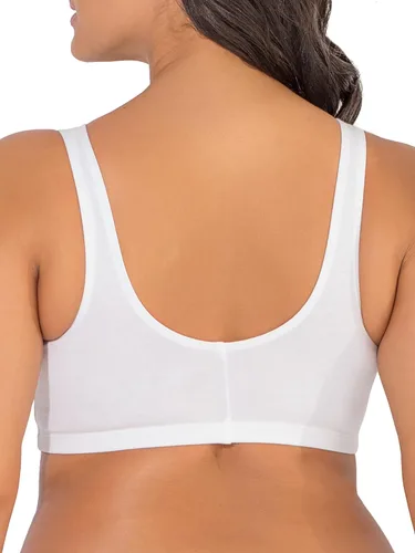 Vista 5 de Fruit of the Loom Brasier deportivo reforzado para mujer, de cierre frontal