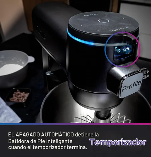 Vista 8 de GE Profile - Batidora inteligente de pie con cuenco de 7 cuartos de galón, escala incorporada, sentido automático Motor de CC sin escobillas