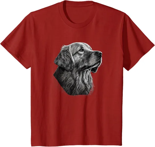 Vista 48 de Camiseta divertida Golden Retriever, Negro