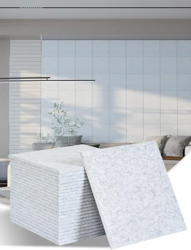 Vista 15 de AKUMAX Paquete de 12 paneles acústicos de pared, paneles de pared adhesivos para paredes, paneles de fieltro PET de 12 pies cuadrados que absorben