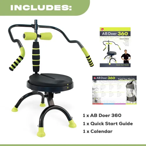 Vista 2 de AB Doer 360 - El sistema de máquina Ab Fitness proporciona un entrenamiento abdominal y activador muscular con ejercicios aeróbicos para quemar
