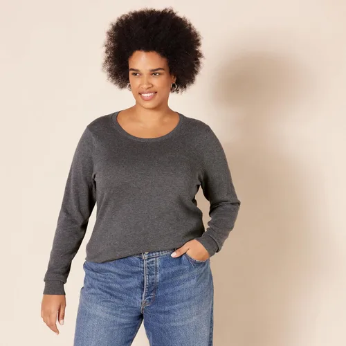 Vista 6 de Tienda Essentials Women's Long-Sleeve Lightweight Crewneck Sweater (Available in Plus Size)