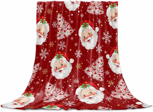 Vista 50 de Mantas de Tiro de Muñeco de Nieve de Navidad, Manta de Vellón Suave de Vacaciones de Invierno Decorativa para Hogar Sofá Sillón Silla Sala de Estar