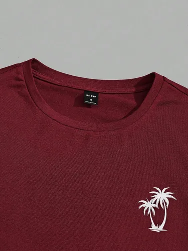 Vista 44 de GORGLITTER Conjunto de 2 piezas de camiseta gráfica de manga corta para hombre, estampado hawaiano con cordón y pantalones cortos