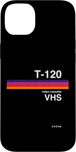 Vista 15 de Funda para disfraz de nostalgia retro para iPhone 16 con gráficos de cinta VHS de los años 80 y 90