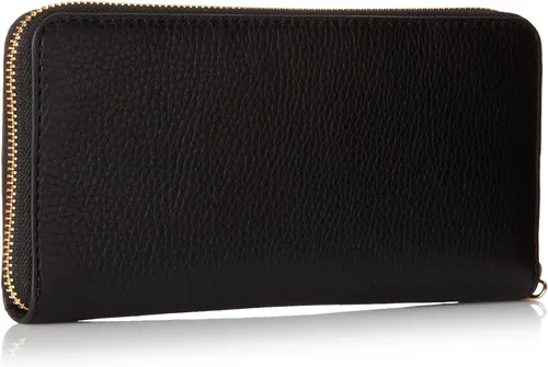 Vista 2 de MICHAEL Michael Kors Fulton Continental - Cartera de piel para mujer, con cremallera alrededor, color negro, Negro