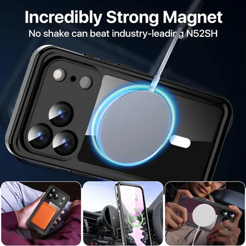 Vista 8 de AICase Funda impermeable transparente para iPhone 18 Pro con MagSafe