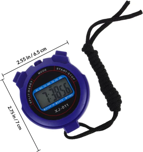 Vista 2 de Cronómetro digital silencioso con temporizador deportivo con pantalla grande, diseño compacto y ligero para natación, correr, fitness, operación